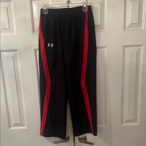 Under Armour Black Pants with Red Stripes
